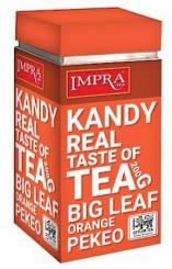 Tee IMPRA schwarz Big Leaf KANDY 200g Metall Dose MHD 