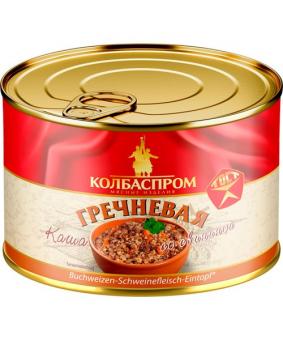 Kolbasprom Buchweizen Schweinefleisch Eintopf 525g 
