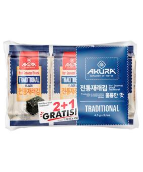 AKURA Nori Chips Traditionell 3x4,5g 